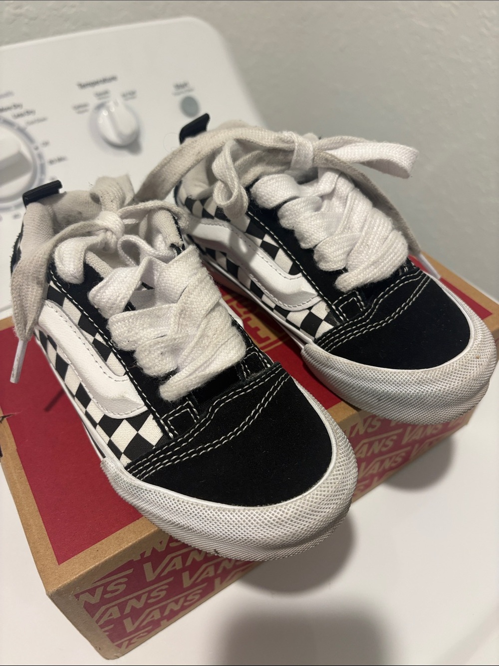 Vans Kids Black & White Checkerboard Old Skool Sneakers